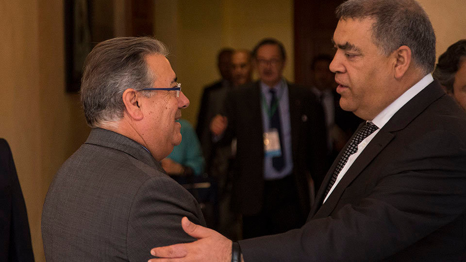 Juan Ignacio Zoido, ministro de Interior con su colega marroquí, Abdelouafi Laftit