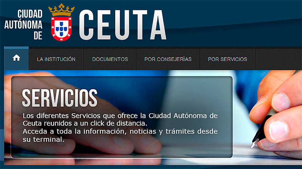 Web oficial de la Ciudad Autónoma de Ceuta