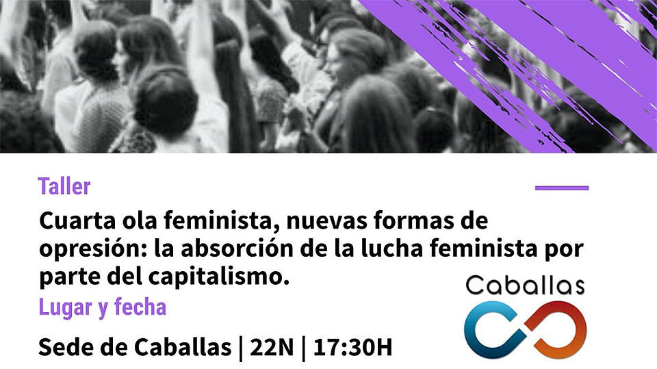 Cartel del taller de feminismo de Caballas