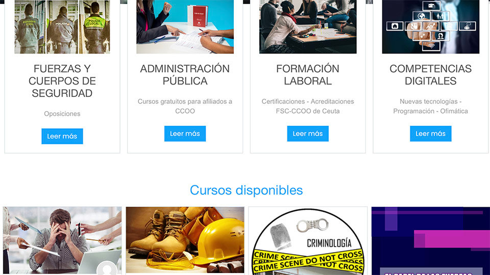 Web de formación de CCOO Ceuta
