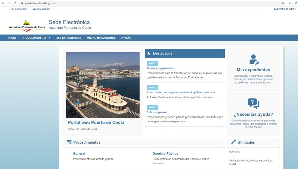 web puerto ceuta