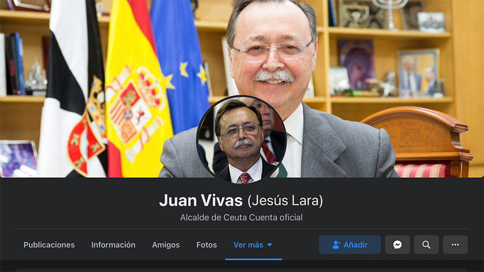 Pantallazo del perfil falso de Juan Vivas en Facebook