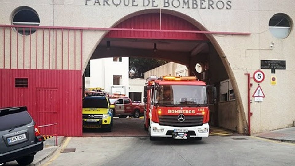 El Parque de Bomberos de Ceuta.