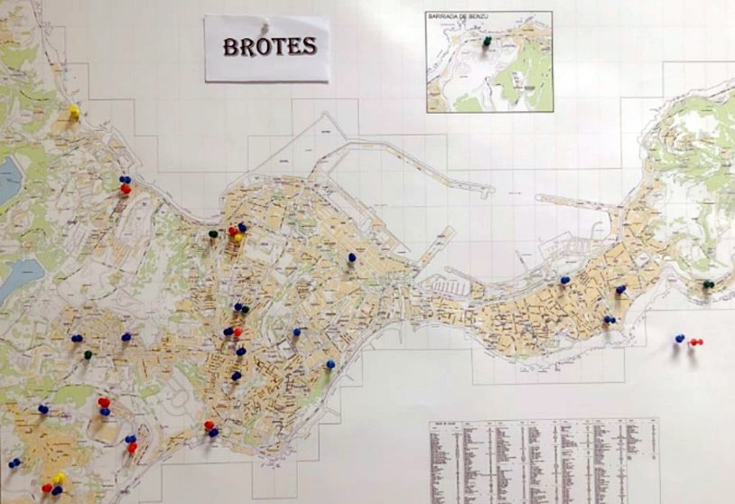 mapa brotes