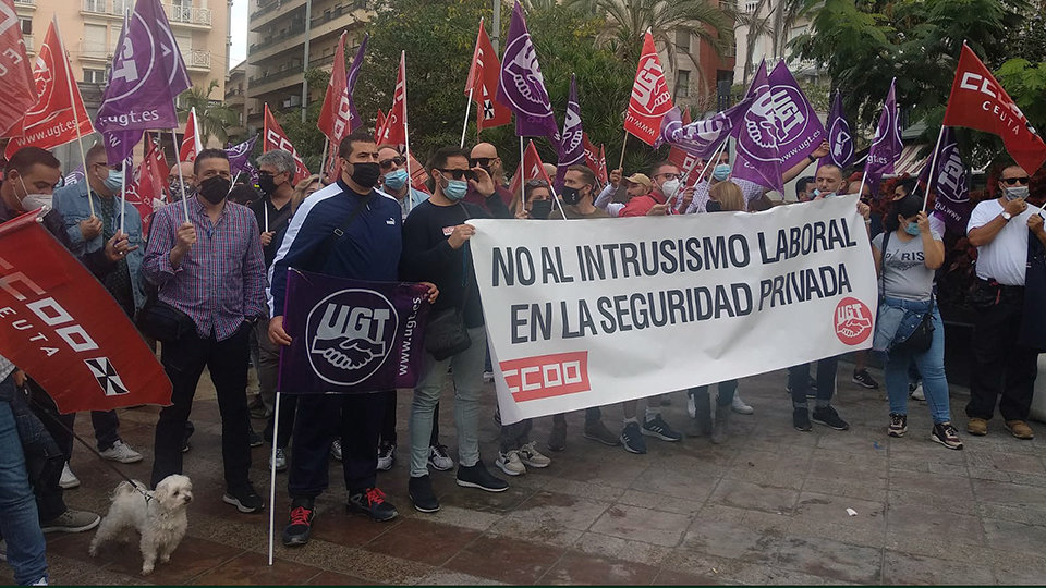Manifestación de trabajadores de la Segurida Privada