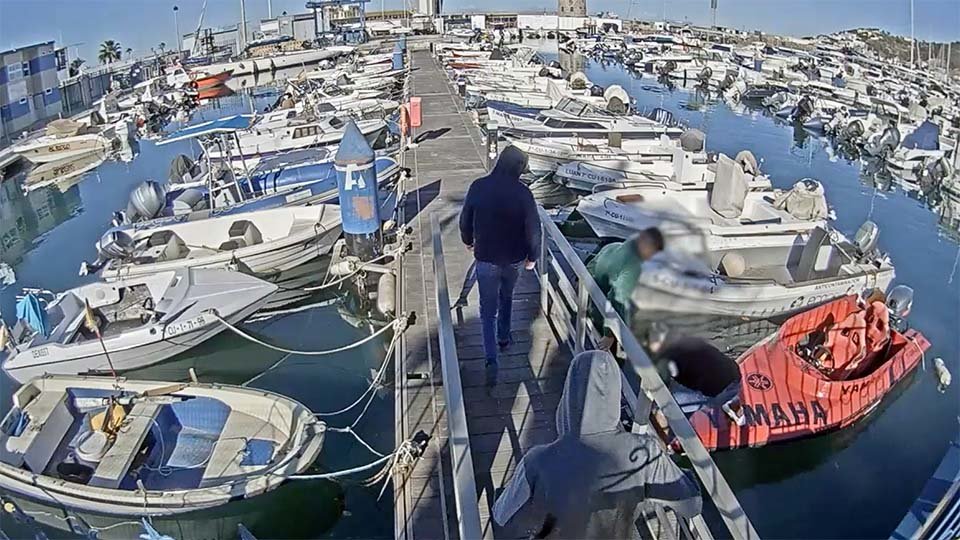 Imágenes de las cámaras de seguridad del Puerto Deportivo