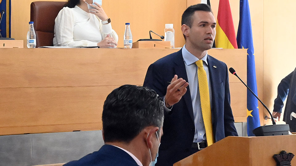 Carlos Verdejo durante la sesión matutina del debate sobre el Estado de la Ciudad