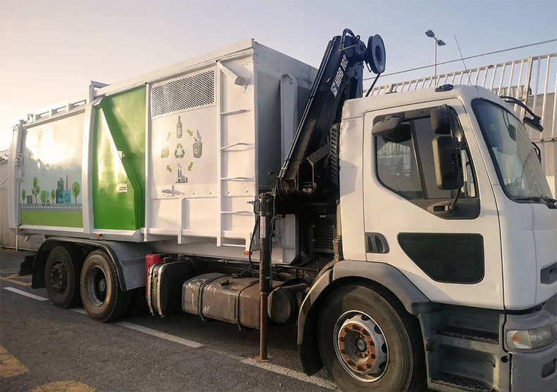 Camión de la basura interceptado por la Guardia Civil en julio de 2020 con 330 kilos de hachís