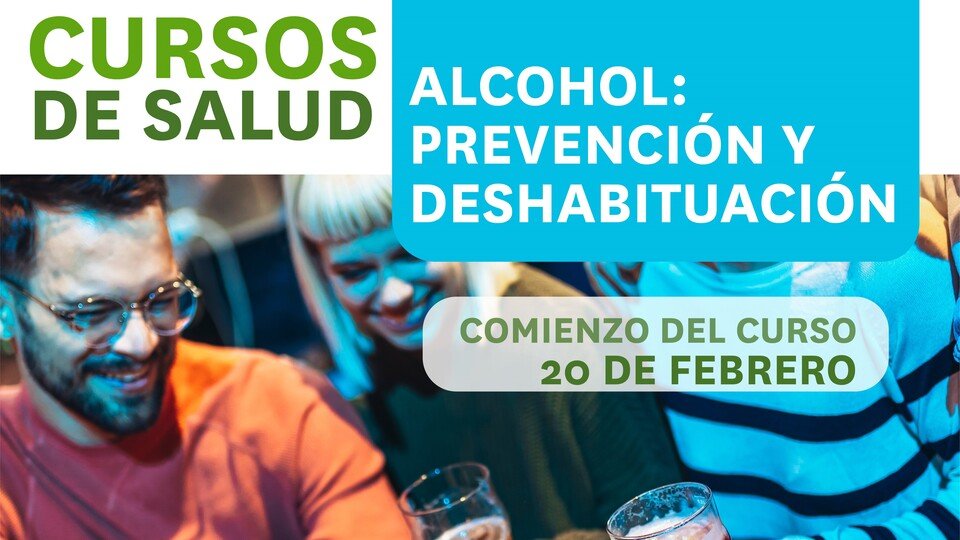 Parte del cartel promocional del curso sobre alcoholismo del Colegio de Enfermería