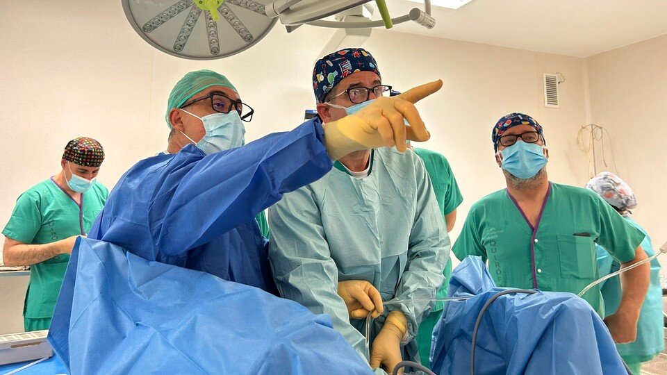 Un grupo de sanitarios, durante una intervención quirúrgica / INGESA
