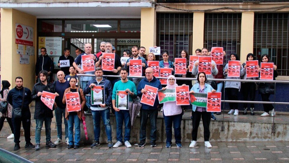Concentración de CCOO en señal de solidaridad hacia el pueblo palestino