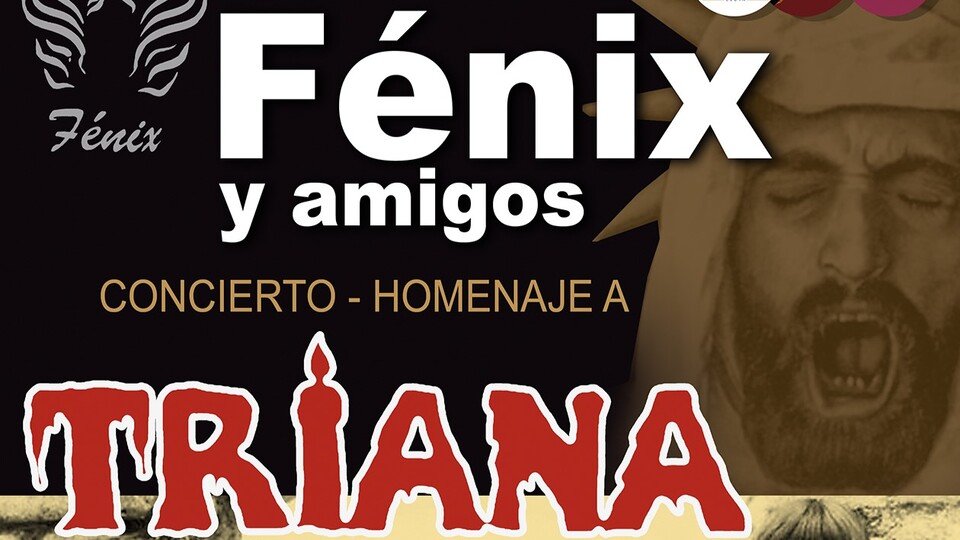 Parte del cartel promocional del concierto de 'Fénix y amigos' en homenaje a 'Triana'