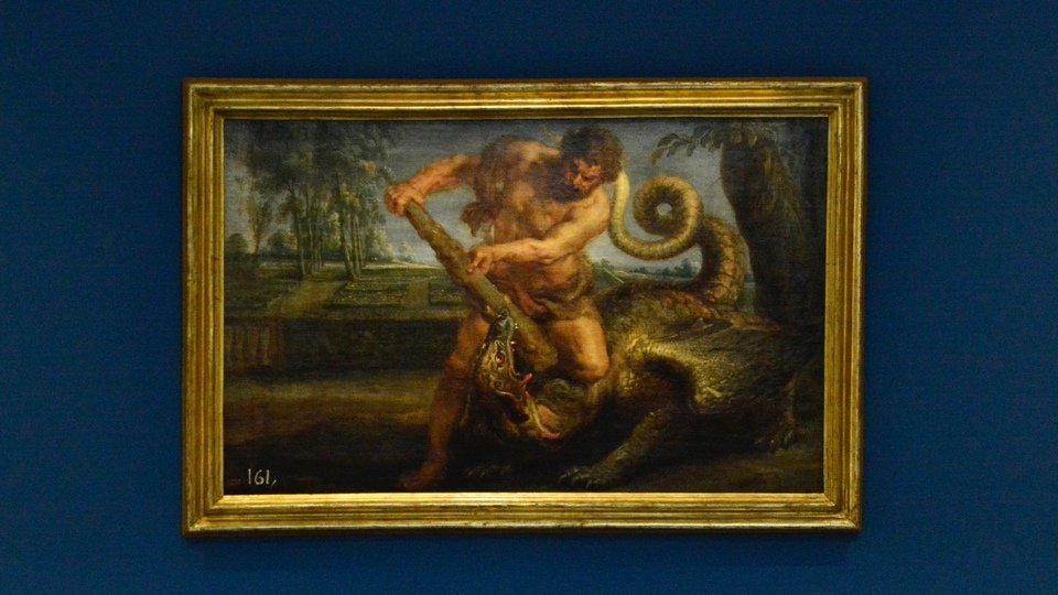 Pieter Paul Rubens Hércules matando al dragón del jardín de las Hespérides museo del Prado Revellín San Ignacio Murallas Reales pintura inauguración