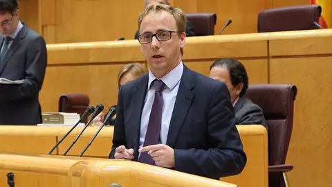 Guillermo Mart&iacute;nez en una intervenci&oacute;n en el senado. Archivo