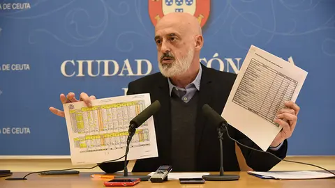 Javier Varga, en la sala de prensa del Ayuntamiento
