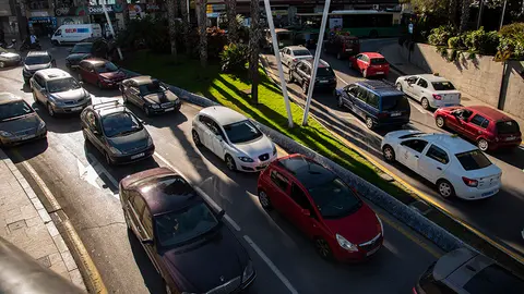 atasco coches centro