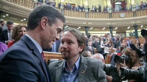 iglesias s&aacute;nchez psoe podemos congreso