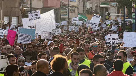 Manifestaci&oacute;n poer la Convivencia y contra el Racismop