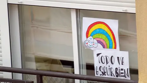todo salir bien arco iris coronavirus dibujo