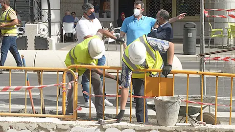 A. Gait&aacute;n y Dris en las obras de Gran V&iacute;a