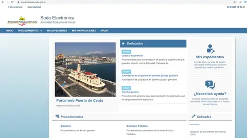 web puerto ceuta