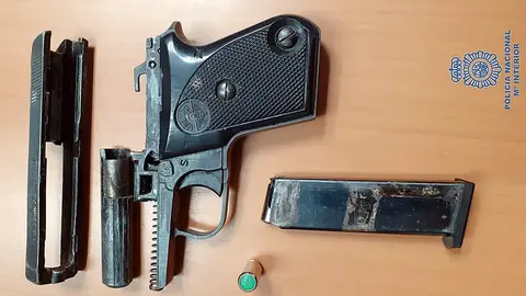 polic&iacute;a pistola