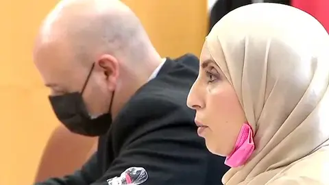 F&aacute;tima Hamed, durante una sesi&oacute;n plenaria