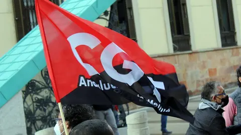 Un bander&iacute;n de la CGT.