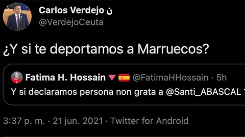 Tweet de Carlos Verdejo