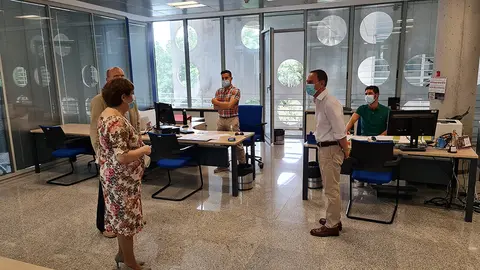 Visita de la delegada del Gobierno a la Seguridad Social