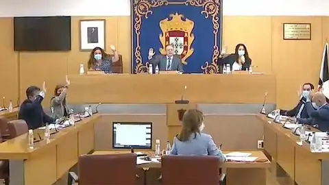 El Sal&oacute;n de Plenos durante la sesi&oacute;n plenaria de este viernes