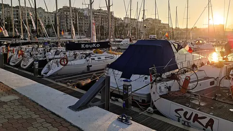 Barcos atracados en el Puerto Deportivo de Ceuta