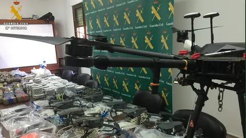 Narcodrones. Foto Guardia Civil