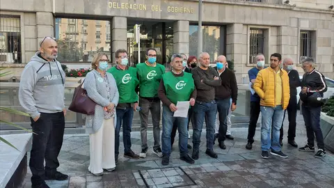 Representantes de CSIF, ACAIO y UGT de prisiones.