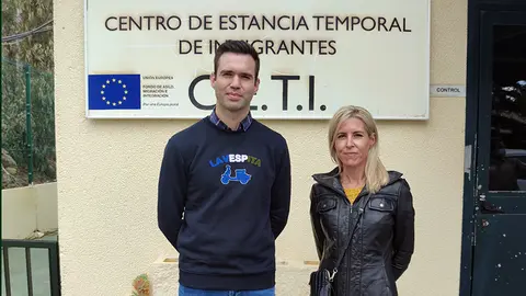 Verdejo y L&oacute;pez, de visita en el CETI