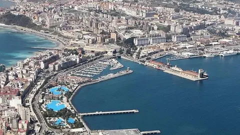 Vista a&eacute;rea del Puerto de Ceuta