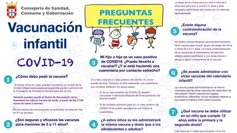 folleto sanidad vacuna infantil
