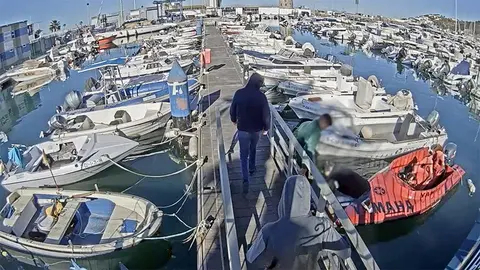Im&aacute;genes de las c&aacute;maras de seguridad del Puerto Deportivo