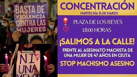 Cartel concentraci&oacute;n de condena del crimen machista
