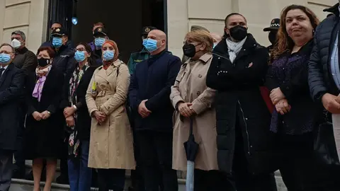 Diputados socialistas en el acto institucional de condena del crimen machista cometido en arques de Ceuta