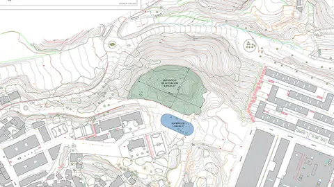 Zona elegida para un parque urbano en el Pr&iacute;ncipe