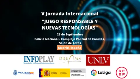 Cartel promocional de la V Jornada Internacional de Juego Responsable
