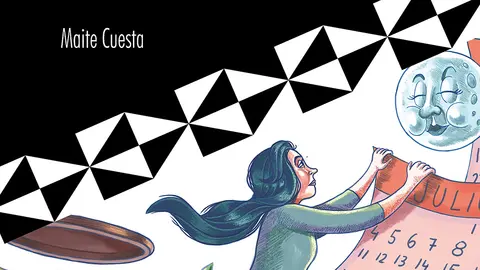 Portada del libro de Maite Cuesta. 'La Fugacidaddel calendario'