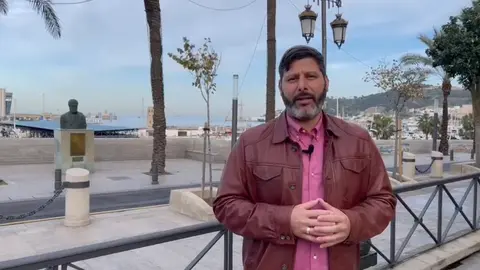 Mohamed Mustafa, en el paseo de Las Palmeras