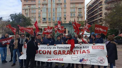 Concentraci&oacute;n de CCOO en la AGE