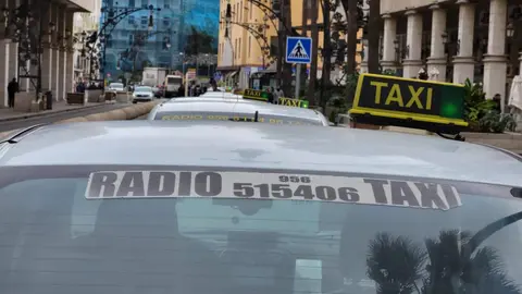  Parada de taxis en Gran V&iacute;a (Archivo) 