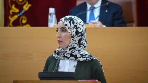 Fatima Hamed, durante el transcurso de una sesi&oacute;n plenaria / Archivo