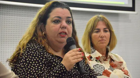 Cristina P&eacute;rez, durante una intervenci&oacute;n / Alejandro Castillo