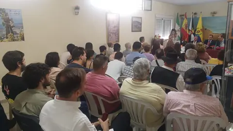 La Casa de Ceuta en Algeciras, durante el preg&oacute;n por San Antonio