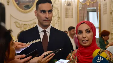 Fatima Hamed, durante un encuentro con los medios / Alejandro Castillo